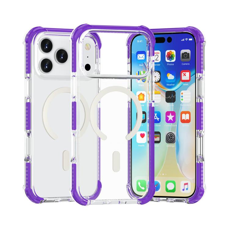Capa de telemóvel acrílica Magsafe magnética e anti-impactos, para iPhone 17e / 16e, para iPhone 17 Pro Max, para iPhone 17 Pro, para iPhone 17, para iPhone Air