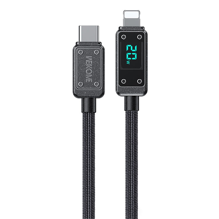 WK WDC-08 PD 20W USB-C/Type-C para 8 Pinos Cabo de Dados com Display Digital, Comprimento: 1m, WDC-08