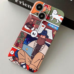 Painted Pattern Precise Hole PC Phone Case, For iPhone 14 Plus