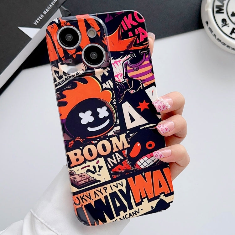 Painted Pattern Precise Hole PC Phone Case, For iPhone 14