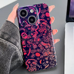 Painted Pattern Precise Hole PC Phone Case, For iPhone 14