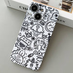 Painted Pattern Precise Hole PC Phone Case, For iPhone 14