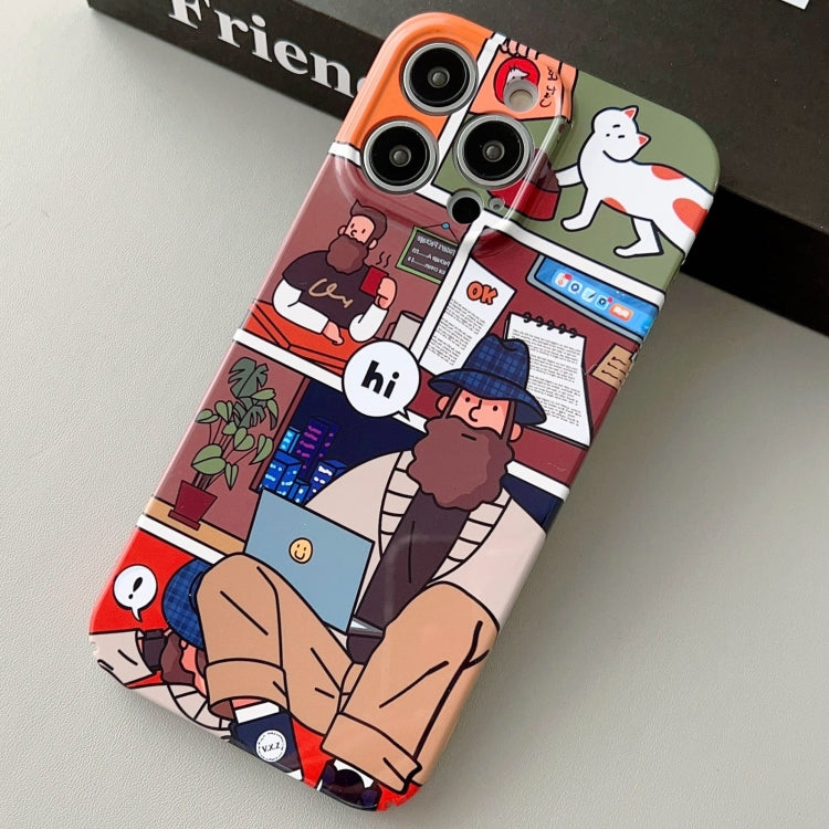 Painted Pattern Precise Hole PC Phone Case, For iPhone 14 Pro Max