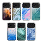 Capa de telemóvel protetora em vidro com padrão de mármore, para iPhone 17 Pro Max, para iPhone 17 Pro, para iPhone 17, para iPhone Air, para iPhone 15 Pro Max, para iPhone 15 Pro