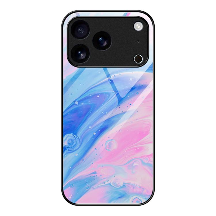 Capa de telemóvel protetora em vidro com padrão de mármore, para iPhone 17 Pro Max, para iPhone 17 Pro, para iPhone 17, para iPhone Air, para iPhone 15 Pro Max, para iPhone 15 Pro