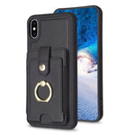 BF27 Metal Ring Card Bag Holder Phone Case, For iPhone XS Max, For iPhone 8 Plus / 7 Plus