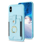 BF27 Metal Ring Card Bag Holder Phone Case, For iPhone XS Max, For iPhone 8 Plus / 7 Plus