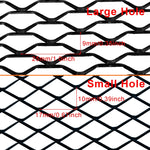 XH-6013 100x33cm Universal Car Grill Mesh Aluminum Alloy Grille Insert Bumper, Small Hole, Large Hole