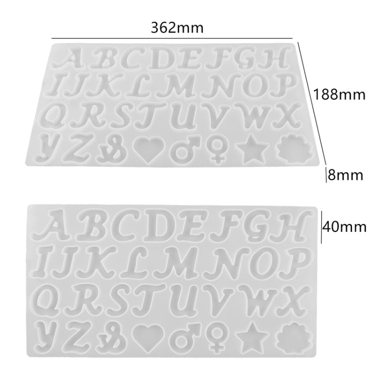 Molde de Espelho de Silicone para Chaveiro de Resina Epóxi Cristal DIY