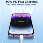 JOYROOM SA26-CL3 Série Flash Charge 30W USB-C / Type-C para 8 Pinos Cabo de Dados de Carregamento Rápido, 1m