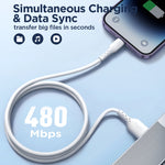 JOYROOM SA26-CL3 Série Flash Charge 30W USB-C / Type-C para 8 Pinos Cabo de Dados de Carregamento Rápido, 1m