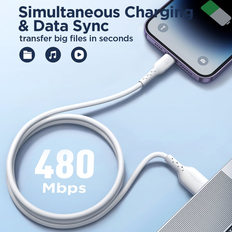 JOYROOM SA26-CL3 Série Flash Charge 30W USB-C / Type-C para 8 Pinos Cabo de Dados de Carregamento Rápido, 1m