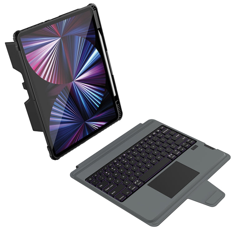 Capa Teclado Combo Nillkin Bumper com Retroiluminação, Para iPad Pro 13 2024, Para iPad Pro 11 2024, Para iPad Pro 12.9 2020/2021/2022, Para iPad Air 2020 10.9/Air 2022 10.9/Pro 11, Para iPad 10ª Geração 10.9 2022, Para iPad 10.2 2019/2020/2021