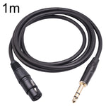 Cabo de Microfone 6.35mm 1/4 TRS Macho para XLR 3 Pinos Fêmea, 1m, 1.8m, 3m, 5m, 10m