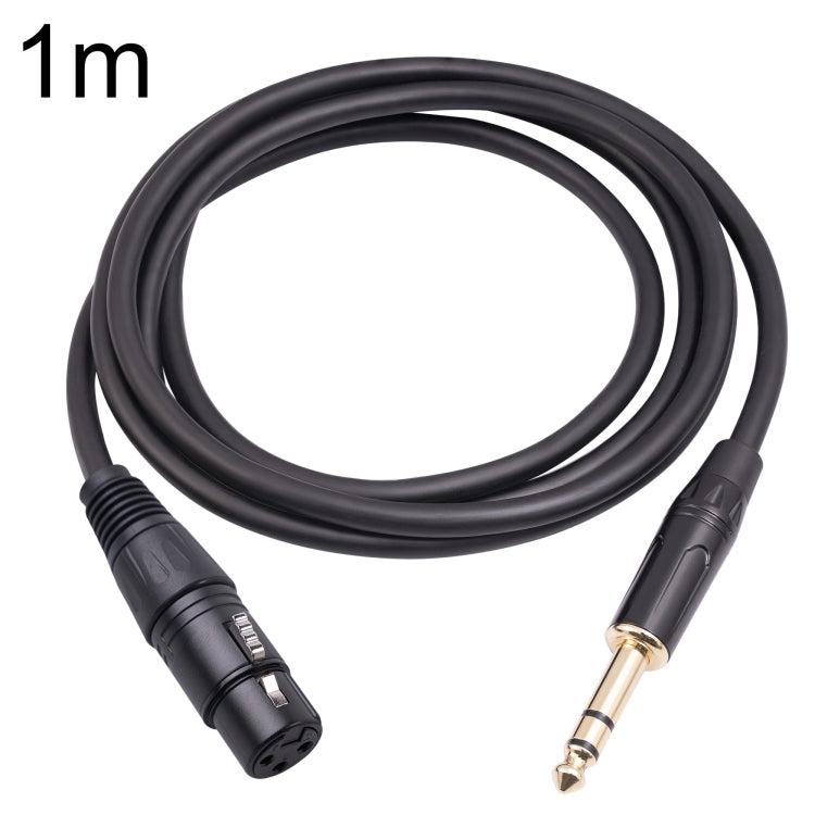 Cabo de Microfone 6.35mm 1/4 TRS Macho para XLR 3 Pinos Fêmea, 1m, 1.8m, 3m, 5m, 10m