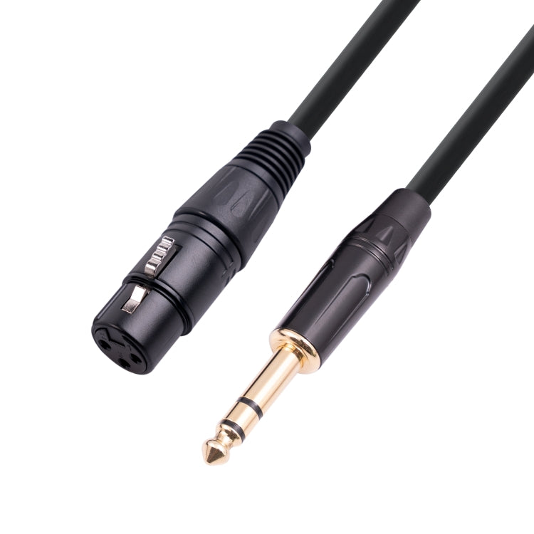 Cabo de Microfone 6.35mm 1/4 TRS Macho para XLR 3 Pinos Fêmea, 1m, 1.8m, 3m, 5m, 10m