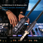 Cabo de Microfone 6.35mm 1/4 TRS Macho para XLR 3 Pinos Fêmea, 1m, 1.8m, 3m, 5m, 10m