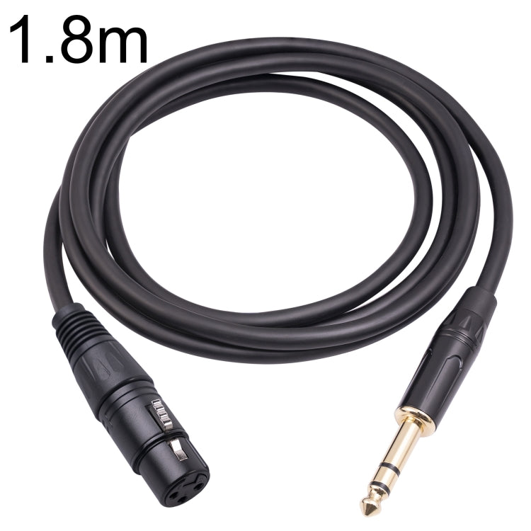 Cabo de Microfone 6.35mm 1/4 TRS Macho para XLR 3 Pinos Fêmea, 1m, 1.8m, 3m, 5m, 10m