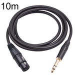 Cabo de Microfone 6.35mm 1/4 TRS Macho para XLR 3 Pinos Fêmea, 1m, 1.8m, 3m, 5m, 10m