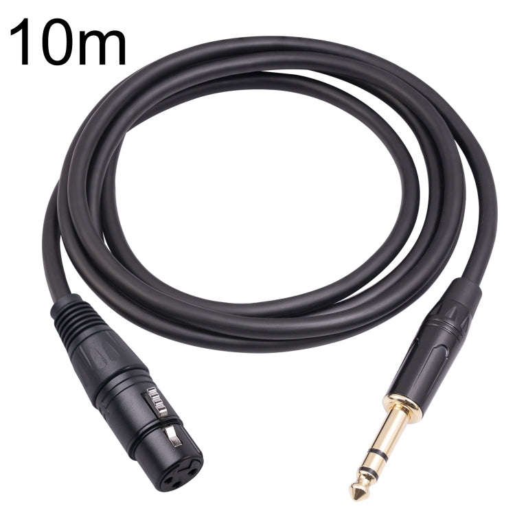 Cabo de Microfone 6.35mm 1/4 TRS Macho para XLR 3 Pinos Fêmea, 1m, 1.8m, 3m, 5m, 10m