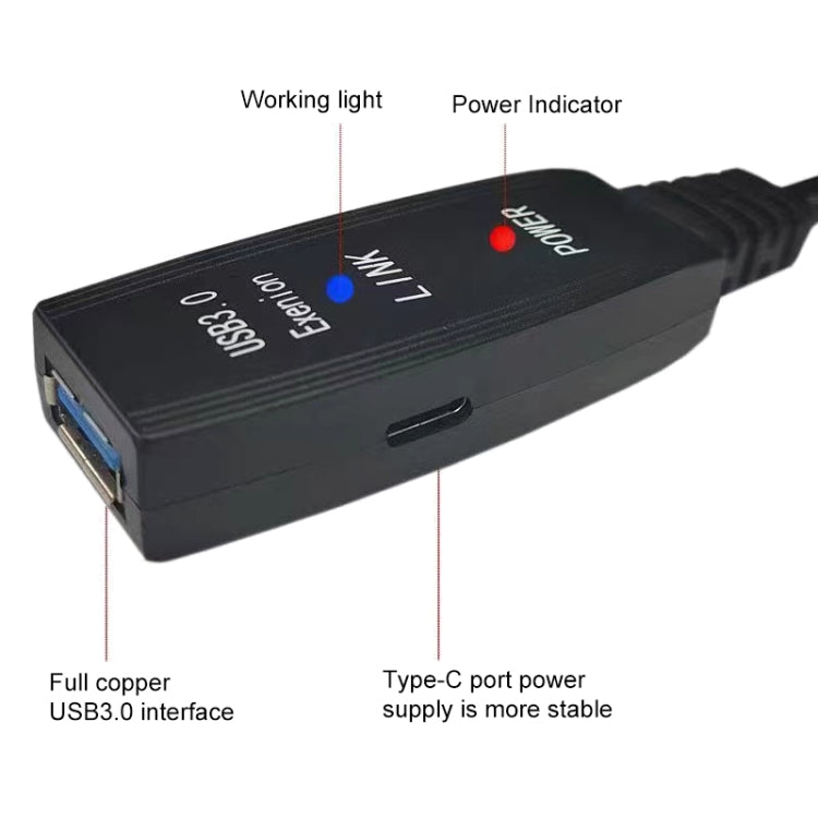 Cabo de extensão USB 3.0 macho para fêmea super rápido, 5 m, 10 m
