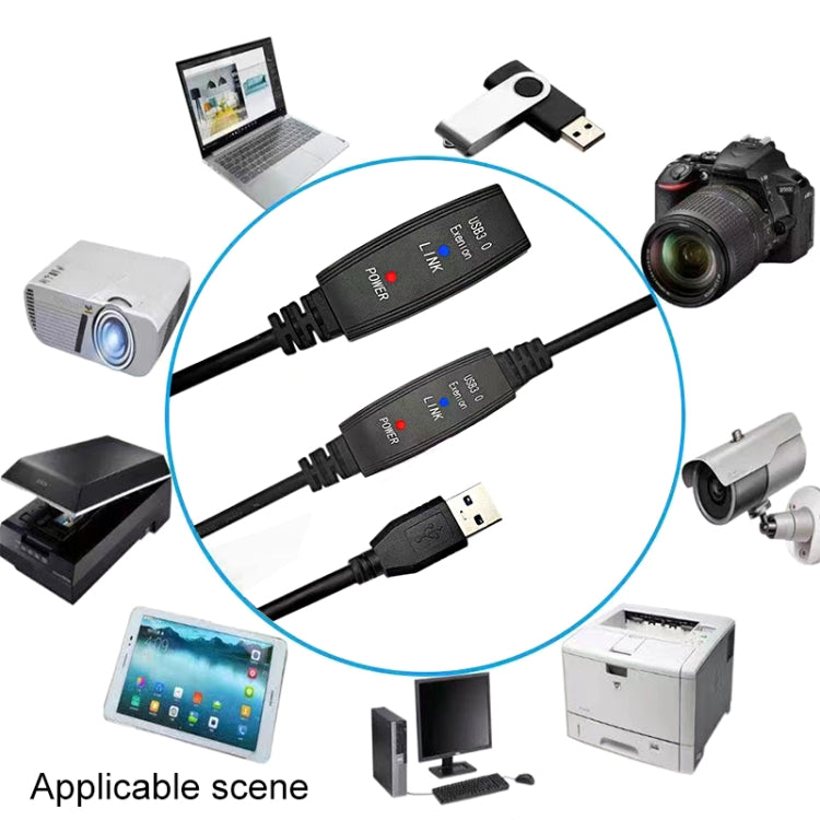 Cabo de extensão USB 3.0 macho para fêmea super rápido, 5 m, 10 m