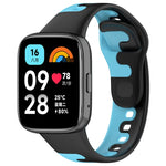 Stitching Two Color Silicone Watch Band, For Redmi Watch 3 Lite