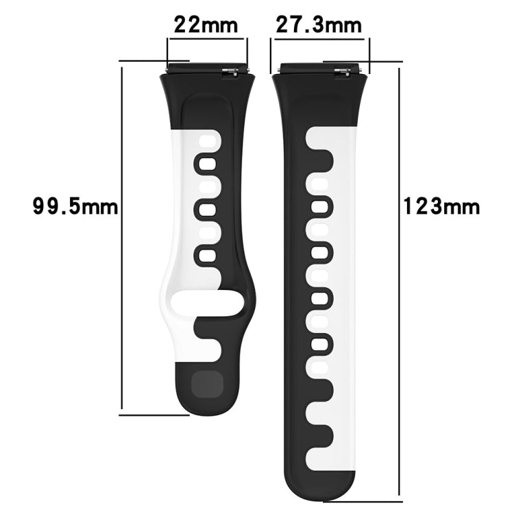 Stitching Two Color Silicone Watch Band, For Redmi Watch 3 Lite