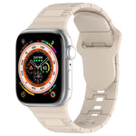 Correia de relógio em silicone estilo armadura com fivela quadrada, para Apple Watch Ultra 49mm, para Apple Watch SE 2023 44mm, para Apple Watch 8 41mm