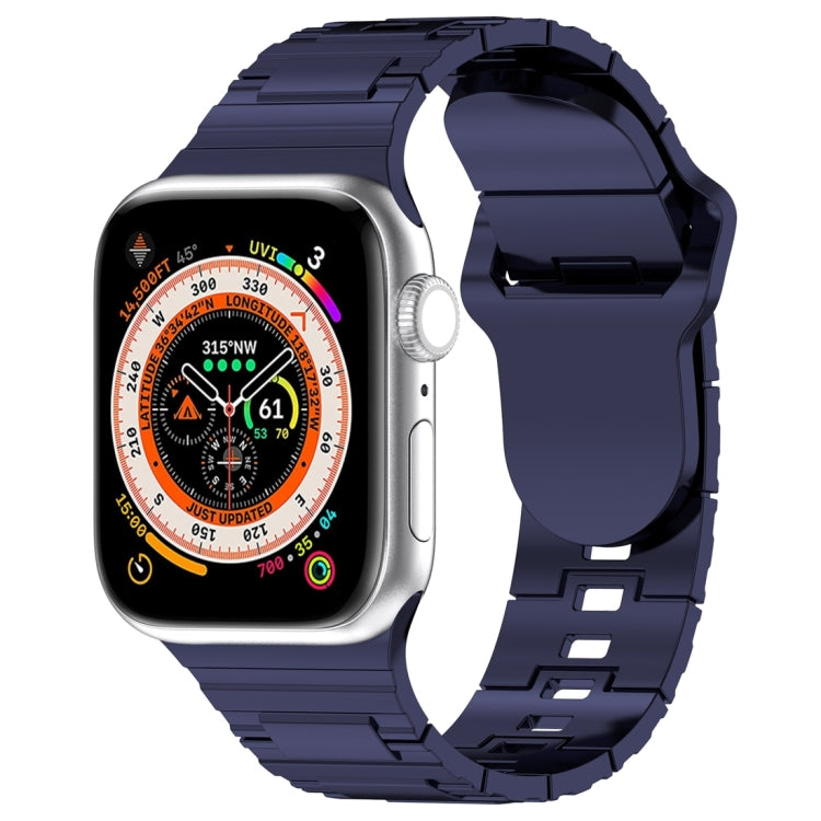 Correia de relógio de silicone estilo armadura com fivela quadrada, para Apple Watch 5 44mm, para Apple Watch 5 40mm, para Apple Watch 4 44mm