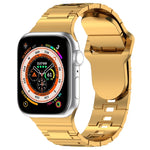 Correia de relógio de silicone estilo armadura com fivela quadrada, para Apple Watch 5 44mm, para Apple Watch 5 40mm, para Apple Watch 4 44mm