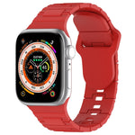 Correia de relógio de silicone estilo armadura com fivela quadrada, para Apple Watch 3 42mm, para Apple Watch 2 42mm, para Apple Watch 2 38mm