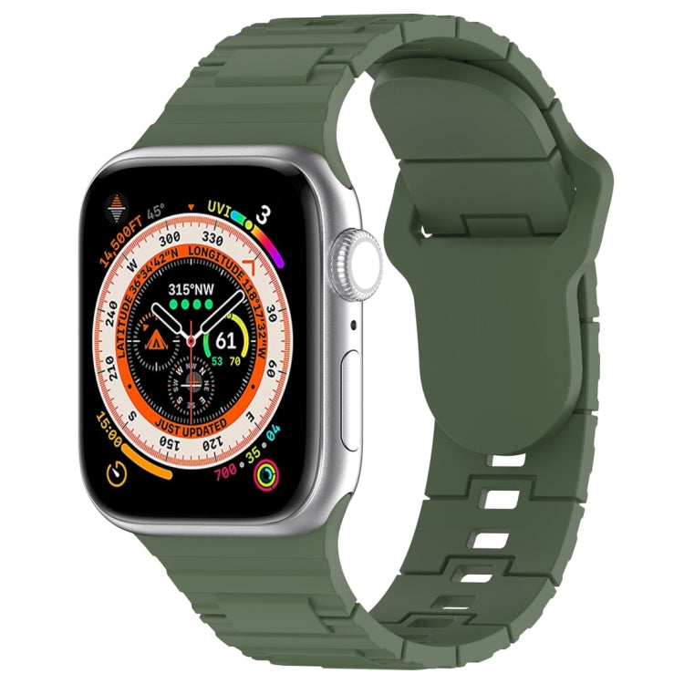 Correia de relógio de silicone estilo armadura com fivela quadrada, para Apple Watch 3 42mm, para Apple Watch 2 42mm, para Apple Watch 2 38mm