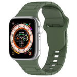 Correia de relógio em silicone estilo armadura com fivela quadrada, para Apple Watch Ultra 49mm, para Apple Watch SE 2023 44mm, para Apple Watch 8 41mm