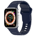 Correia de relógio em silicone estilo armadura com fivela quadrada, para Apple Watch Ultra 49mm, para Apple Watch SE 2023 44mm, para Apple Watch 8 41mm