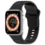 Correia de relógio de silicone estilo armadura com fivela quadrada, para Apple Watch SE 2023 40mm, para Apple Watch 4 40mm, para Apple Watch 3 38mm