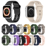 Correia de relógio de silicone estilo armadura com fivela quadrada, para Apple Watch 3 42mm, para Apple Watch 2 42mm, para Apple Watch 2 38mm