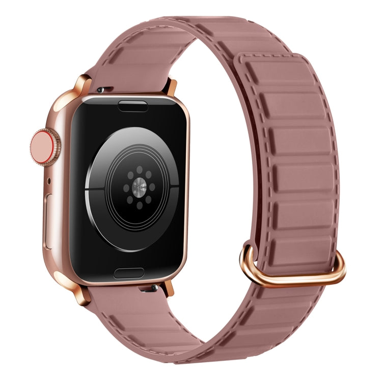 Correia de relógio magnética em silicone com fivela invertida, para Apple Watch Series 7 41mm, para Apple Watch Series 7 45mm, para Apple Watch SE 40mm