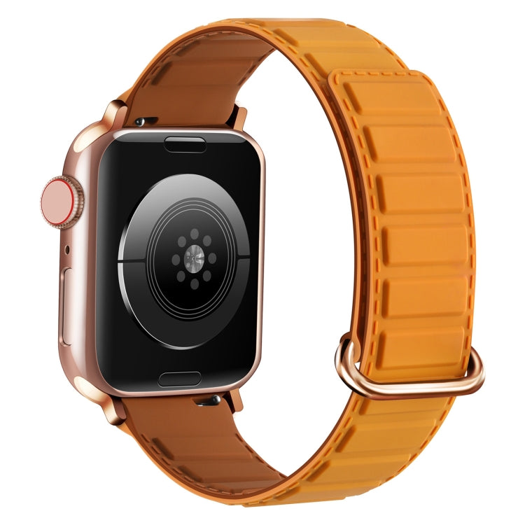 Correia de relógio magnética em silicone com fivela invertida, para Apple Watch Series 7 41mm, para Apple Watch Series 7 45mm, para Apple Watch SE 40mm