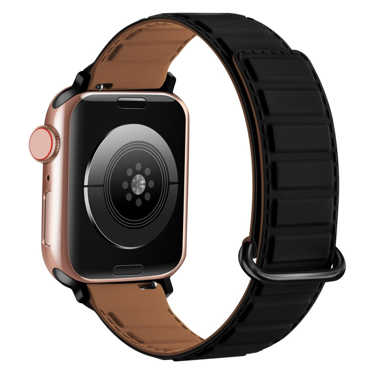 Correia de relógio magnética em silicone com fivela invertida, para Apple Watch Series 7 41mm, para Apple Watch Series 7 45mm, para Apple Watch SE 40mm