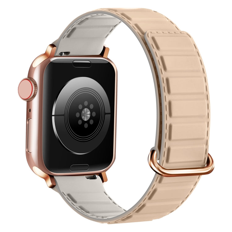 Correia de relógio magnética em silicone com fivela invertida, para Apple Watch Series 7 41mm, para Apple Watch Series 7 45mm, para Apple Watch SE 40mm