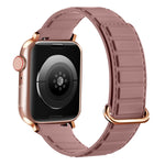 Correia de relógio magnética em silicone com fivela invertida, para Apple Watch Series 7 41mm, para Apple Watch Series 7 45mm, para Apple Watch SE 40mm