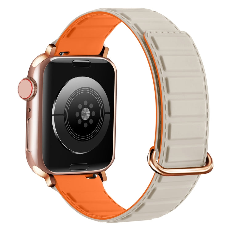 Correia de relógio magnética em silicone com fivela invertida, para Apple Watch Series 7 41mm, para Apple Watch Series 7 45mm, para Apple Watch SE 40mm
