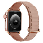 Correia de relógio magnética em silicone com fivela invertida, para Apple Watch Series 7 41mm, para Apple Watch Series 7 45mm, para Apple Watch SE 40mm