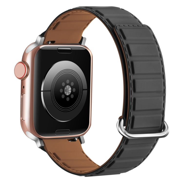 Correia de relógio magnética em silicone com fivela invertida, para Apple Watch SE 44mm, para Apple Watch Series 6 40mm, para Apple Watch Series 6 44mm