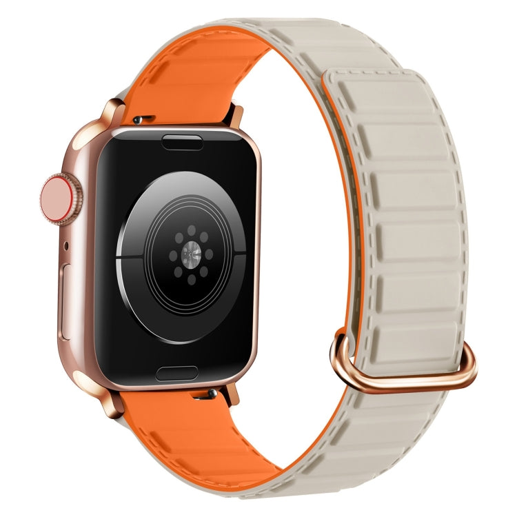 Correia de relógio magnética em silicone com fivela invertida, para Apple Watch SE 2023 40mm, para Apple Watch Ultra 2 49mm, para Apple Watch Series 9 45mm