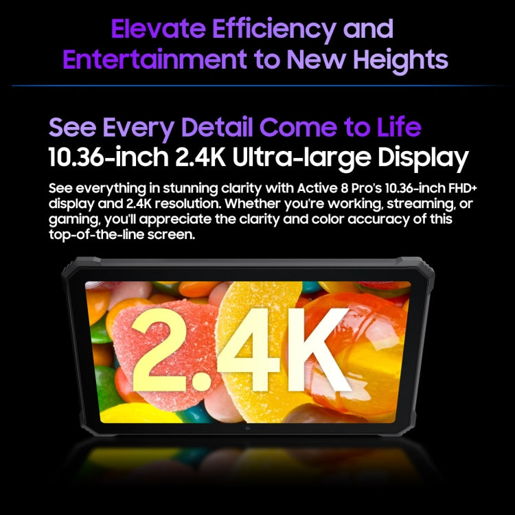 Tablet Robusto Blackview Active 8 Pro 4G, 10,36 polegadas 8GB+256GB Android 14 MT6789 Octa Core Suporte Dual SIM, Versão Global com Google Play, Ficha UE, Active 8 Pro