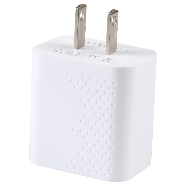 LZ-105PD Carregador de Viagem 25W USB-C / Tipo-C com Padrão de Pontos, Ficha EUA, Ficha UE
