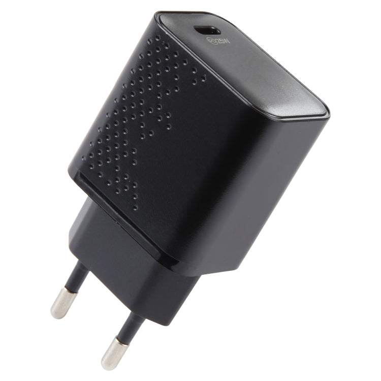 LZ-105PD Carregador de Viagem 25W USB-C / Tipo-C com Padrão de Pontos, Ficha EUA, Ficha UE