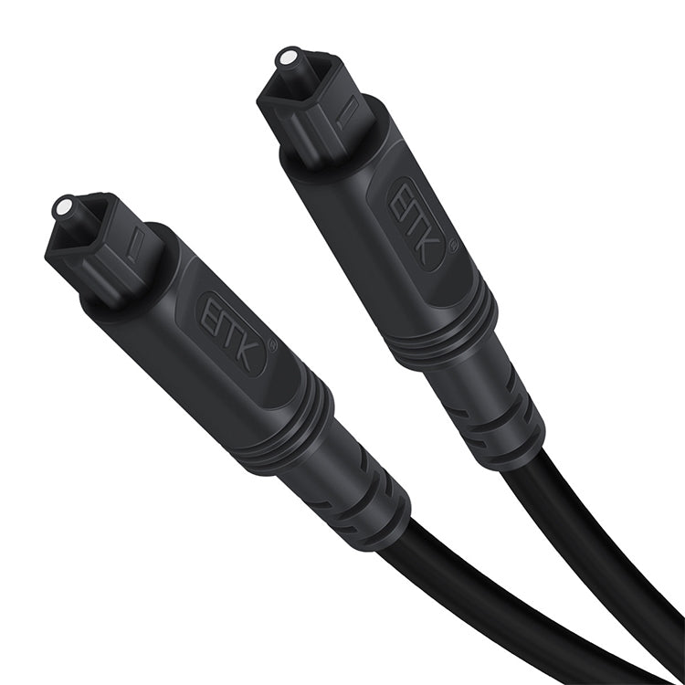 Cabo de Ligação Óptico de Fibra Digital EMK Porta Quadrada para Porta Quadrada para Altifalante, 1m, 1.5m, 2m, 3m, 5m, 8m, 10m, 15m, 25m